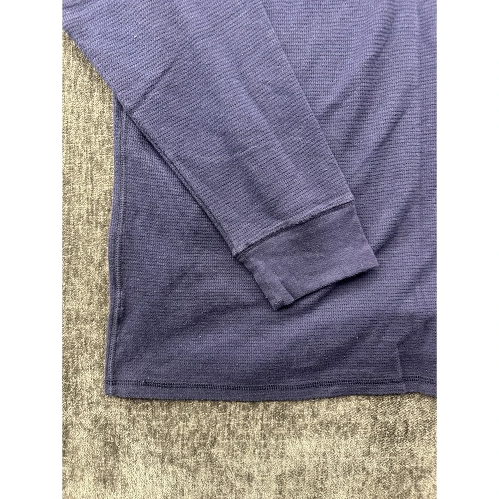 Polo Ralph Lauren Sleepwear Shirt Mens XL Navy Blue Pony Logo Casual Waffle Knit